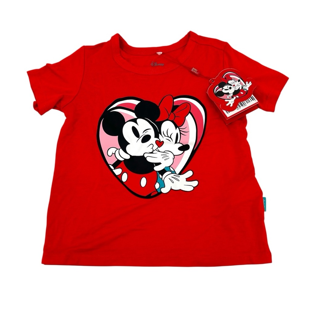 NWT Posh Peanut x Disney Mickey and Minnie Be My Valentine Loose Fit Shirt 2T - Picture 2 of 13